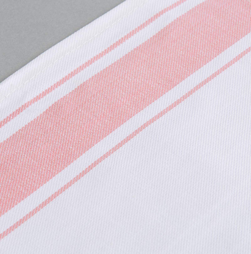 Kozy Kitchen Bistro Stripe Napkins, 100% Cotton 20-Inch by 20-Inch Napkin, Pink Stripe Cloth Napkin (Pink, 6) - Image 2
